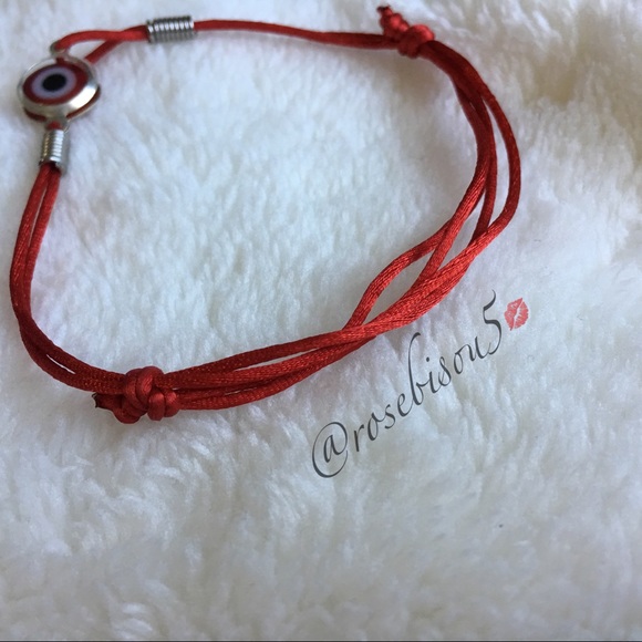 🧿Boho Evil Eye Bead Silk Cord Bracelet - Picture 3 of 7